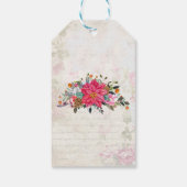 ロッキングビクトリアンホース&ポインセチア・クリスマス ギフトタグ (裏面)