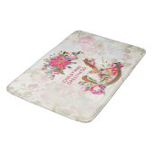 ロッキングビクトリアンホース&ポインセチア・クリスマス バスマット (アングル)