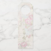 ロッキングビクトリアンホース&ポインセチア・クリスマス ボトルネックタグ (裏面)