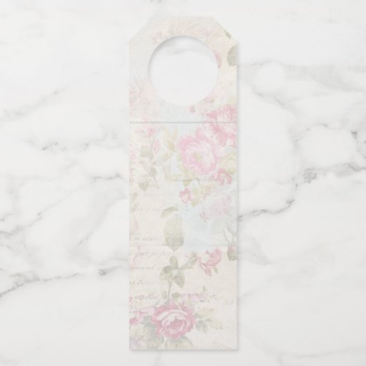 ロッキングビクトリアンホース&ポインセチア・クリスマス ボトルネックタグ (裏面)