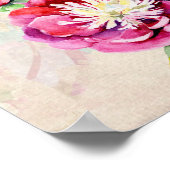 ロッキングビクトリアンホース&ポインセチア・クリスマス ポスター (角)