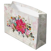 ロッキングビクトリアンホース&ポインセチア・クリスマス ラージペーパーバッグ (裏面アングル)