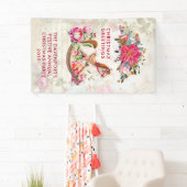 ロッキングビクトリアンホース&ポインセチア・クリスマス 横断幕 (インサイチュ)