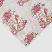 ロッキングビクトリアンホース&ポインセチア・クリスマス 薄葉紙 (詳細)