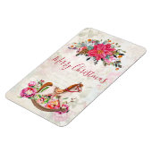 ロッキングビクトリアンホース&ポインセティアクリスマス マグネット (左側)