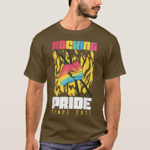 ロッキングプライド2021レインボードラムゲイLGBTQ LGBT Pri Tシャツ