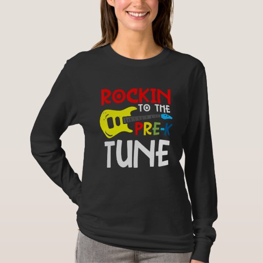 ロッキングプレK新学期カッコいい生徒先生 Tシャツ (正面)