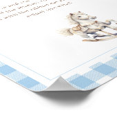 ロッキングホースどのように彼女の腹の赤ちゃんシャワーゲーム ポスター (角)