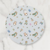 ロッキングホースのシャンパン、ワイン赤ちゃんシャワーの好意 フェイバータグ (裏面)