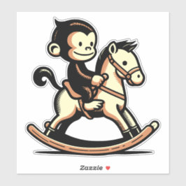 ロッキングホースの任意の色のサル シール