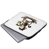 ロッキングホースの任意の色のサル ラップトップスリーブ (正面下部)