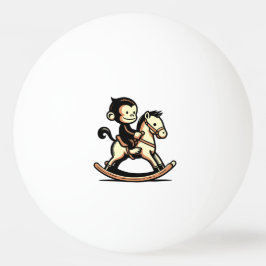 ロッキングホースの任意の色のサル 卓球ボール