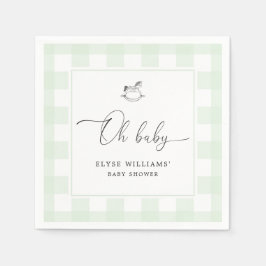 ロッキングホースグリーンジンジャムオベビー紙ナプキン スタンダードカクテルナプキン