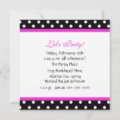 ロッキングホースバースデーパーティーの招待 招待状 (裏面)