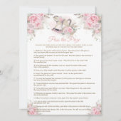 ロッキングホースピンクパンパベビープライズゲームに合格 招待状 (正面)