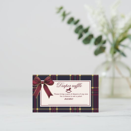 ロッキングホースブルゴーニュ弓プリドおむつラッフル エンクロージャーカード (スタンド正面)