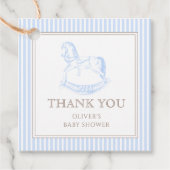 ロッキングホースブルートイレデジュイベビーシャワー フェイバータグ (正面)