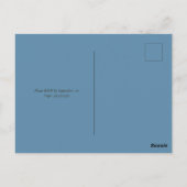 ロッキングホースブルーベビーシャワー招待状 ポストカード (裏面)