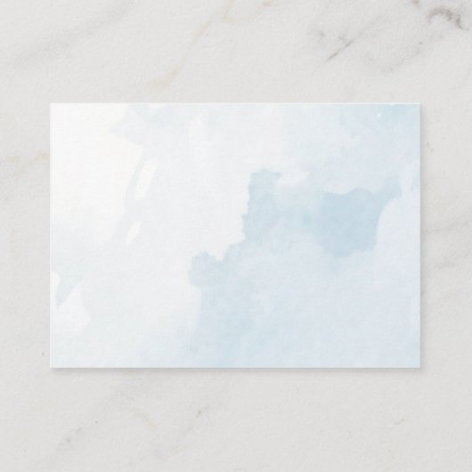 ロッキングホースブルー男の子の赤ちゃんシャワーのブックリクエスト エンクロージャーカード (裏面)