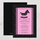 ロッキングホースベイビーシャワーの招待状 招待状 (正面/裏面)