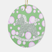 ロッキングホースベビーツリーオーナメント セラミックオーナメント (左)