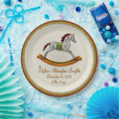 ロッキングホースベビーパーソナライズされた(Rocking Horse) ペーパープレート (パーティー)