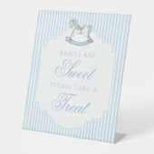 ロッキングホースベビー甘い赤ちゃんシャワー治療 台座サイン (正面)