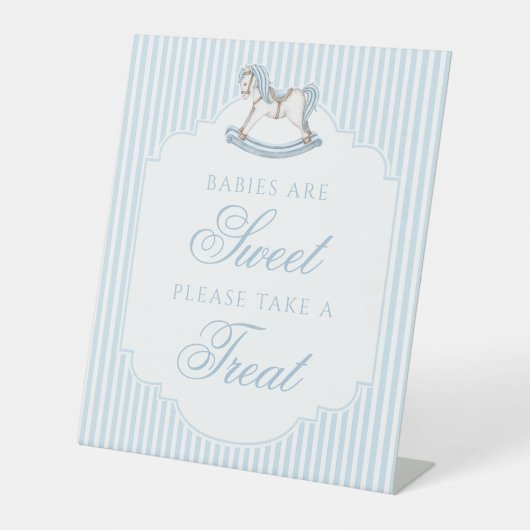 ロッキングホースベビー甘い赤ちゃんシャワー治療 台座サイン (正面)