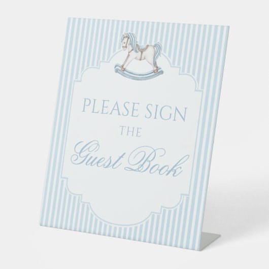 ロッキングホースベビー甘い赤ちゃんシャワー治療 台座サイン (正面)