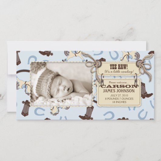 ロッキングホースボーイフォトカード2 案内状 (正面)