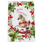 ロッキングホースメリークリスマス抱き枕 ミディアムペーパーバッグ (裏面)