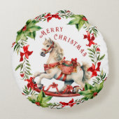 ロッキングホースメリークリスマス ラウンドクッション (裏面)