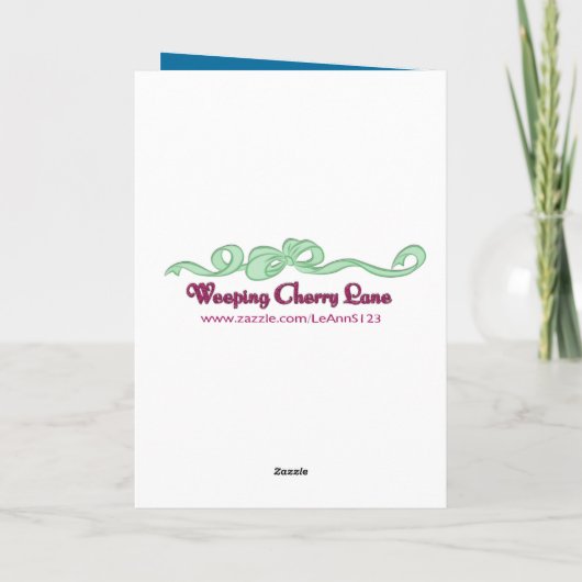 ロッキングホースヴィンテージクリスマスのサンタクロース シーズンカード (裏面)