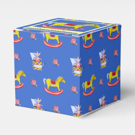 ロッキングホース伝統的 – おもちゃ（原色） フェイバーボックス (正面サイド)