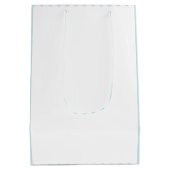 ロッキングホース名門私立校風のテディベア青ベビーシャワー ミディアムペーパーバッグ (裏面)