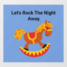 ロッキングホース壁デカール ウィンドウサイン