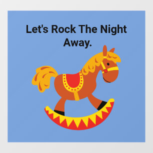 ロッキングホース壁デカール ウィンドウサイン