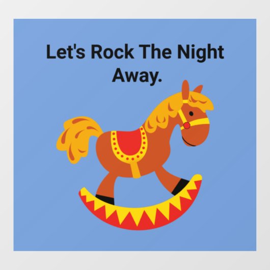 ロッキングホース壁デカール ウィンドウサイン (シート)