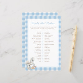 ロッキングホース彼女はむしろ赤ちゃんシャワーゲーム