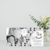 ロッキングホース招待状フォトカード (スタンド正面)