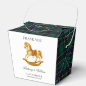 ロッキングホース格子付きカップル赤ちゃんシャワー フェイバーボックス (正面)