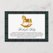 ロッキングホース格子付き赤ちゃんシャワーベビー エンクロージャーカード (正面)