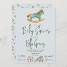 ロッキングホース男女兼用ボホトイベビースシャワー