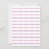 ロッキングホース赤ちゃんガールシャワー招待状 招待状 (裏面)