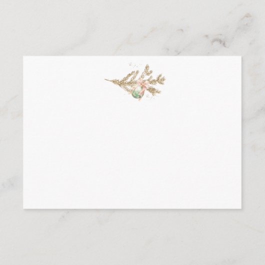 ロッキングホース赤ちゃんシャワーありがとう エンクロージャーカード (裏面)