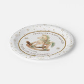 ロッキングホース赤ちゃんシャワーありがとう ペーパープレート (アングル)