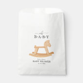ロッキングホース赤ちゃんシャワーミニマル赤ちゃんシャワー フェイバーバッグ (正面)