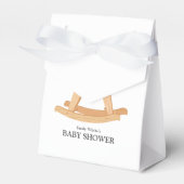 ロッキングホース赤ちゃんシャワーミニマル赤ちゃんシャワー フェイバーボックス (正面サイド)