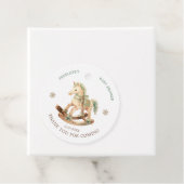 ロッキングホース赤ちゃんシャワーメッセージカード フェイバータグ (インサイチュ)