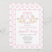 ロッキングホース赤ちゃんシャワー招待状 招待状 (正面/裏面)